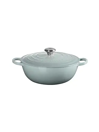 LE CREUSET | Familientopf "La Marmite Signature" 28cm (Ofenrot) | hellgrau